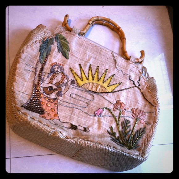 paint the lily Handbags - PAINT THE LILY Island Girl straw big purse. New.
